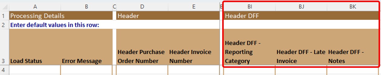 Review DFF DataSheet - Simplified Loader Excel for Oracle Fusion Cloud ERP